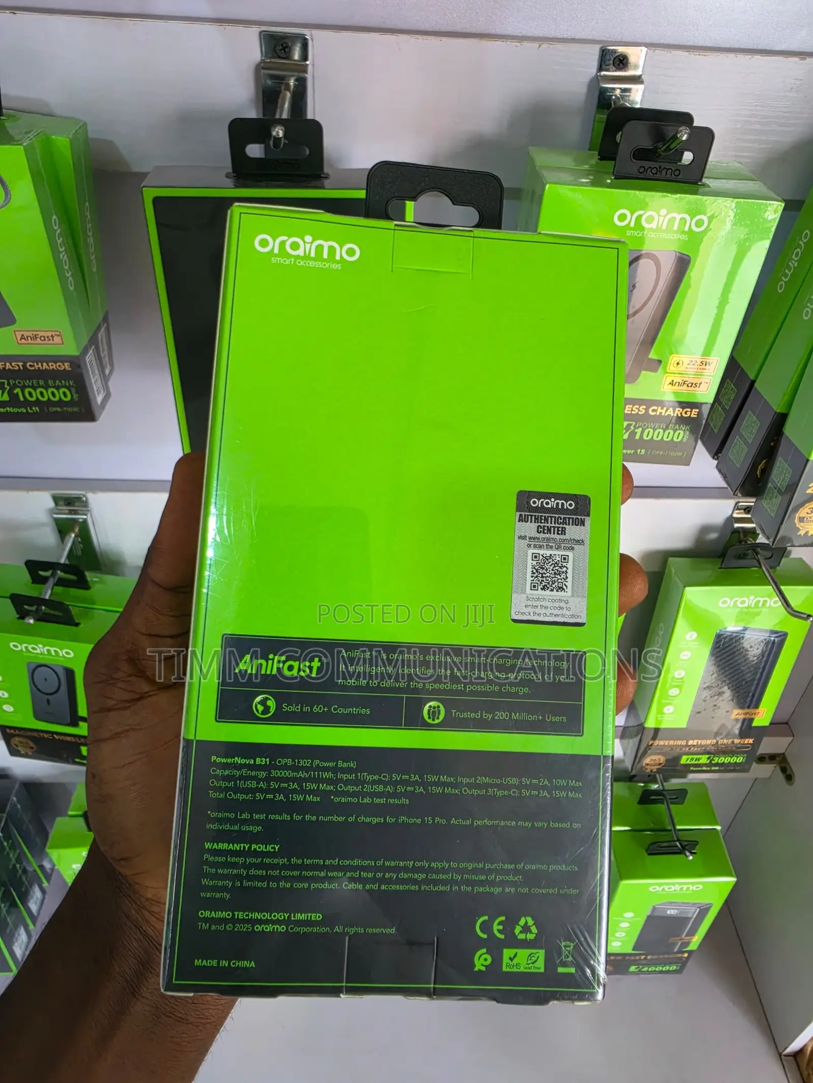 Oraimo PowerNova B31 30,000mAh 15W Fast Charging Power Bank