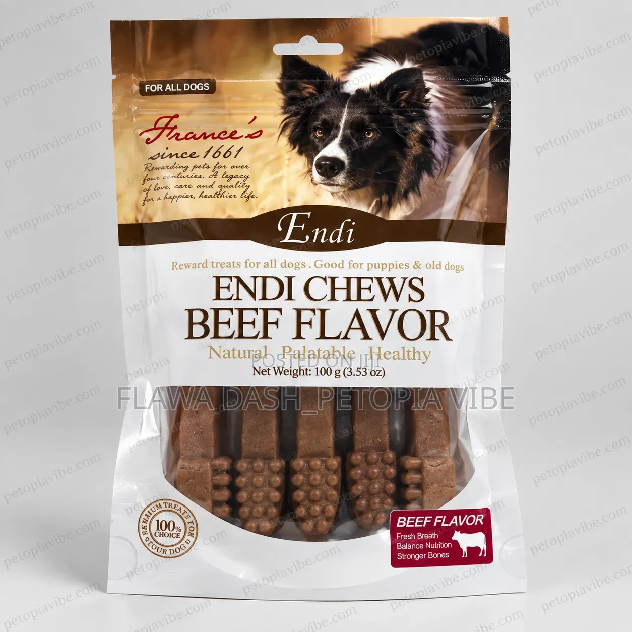 Endi Chews Dental Brush Dog Treats 100g