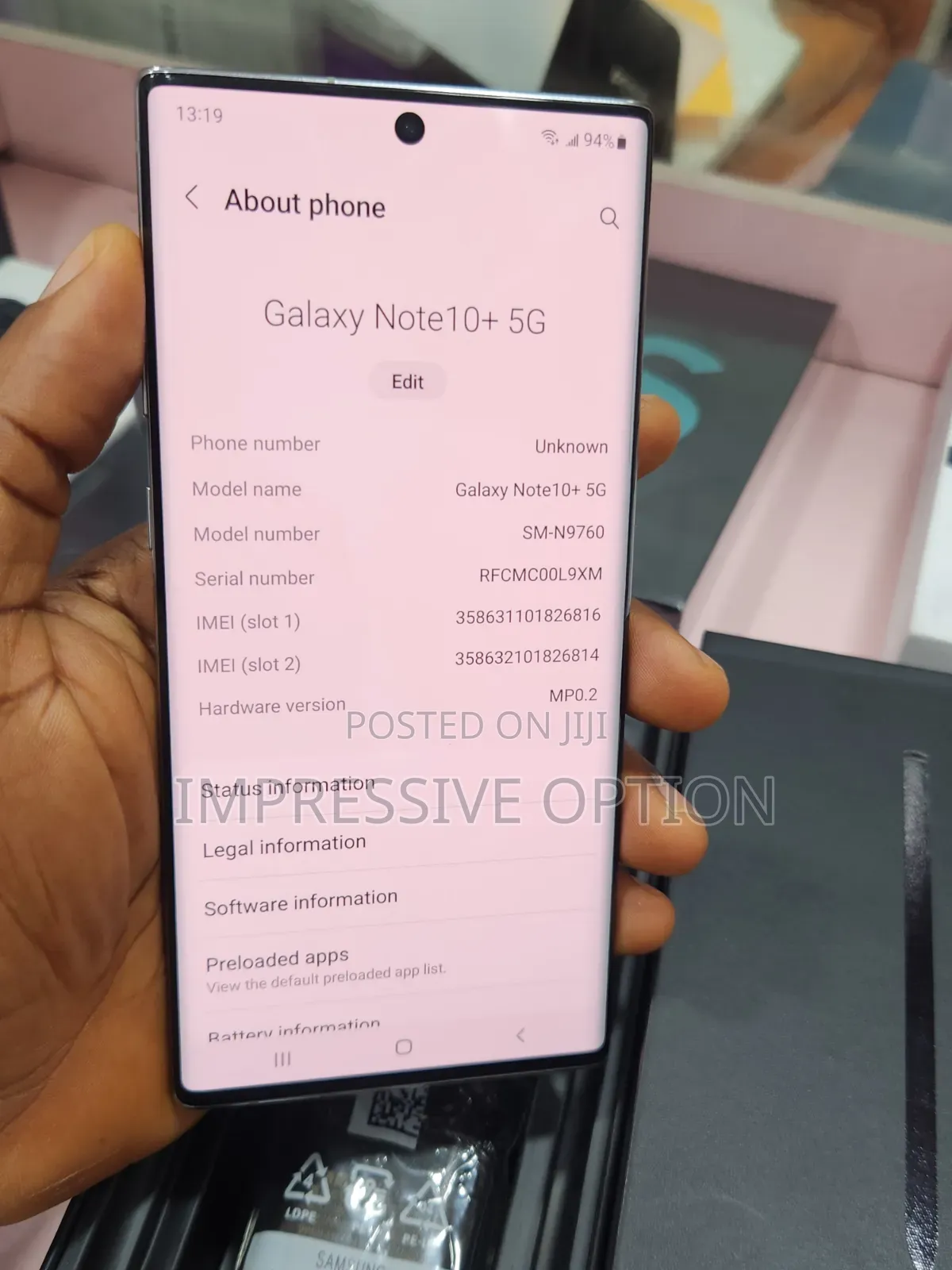 Samsung Galaxy Note 10 Plus 5G 256 GB Silver