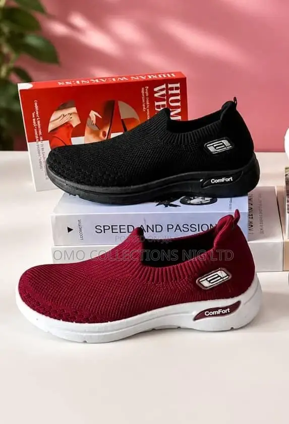 Fully Boxed Women’s Comfortable Slip-on Knit Sneakers