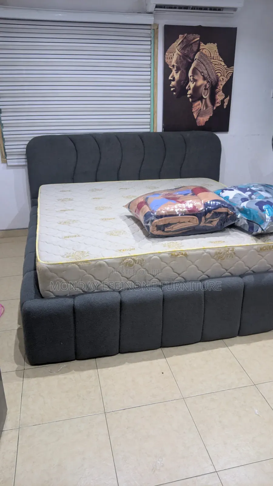 Brand New 6×6ft Modern Padded Bed Frame – Quality Elegance