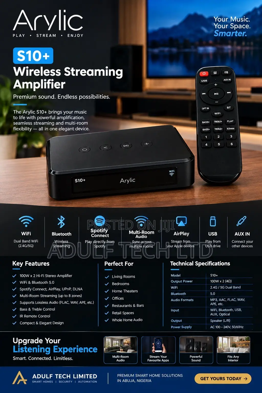 Arylic S10+ Wireless Music Streamer