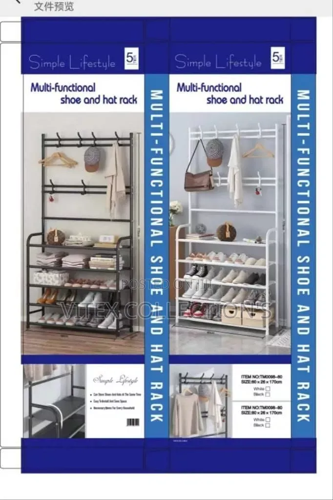 5 Tier Multifunctional Shoe and Hat Rack