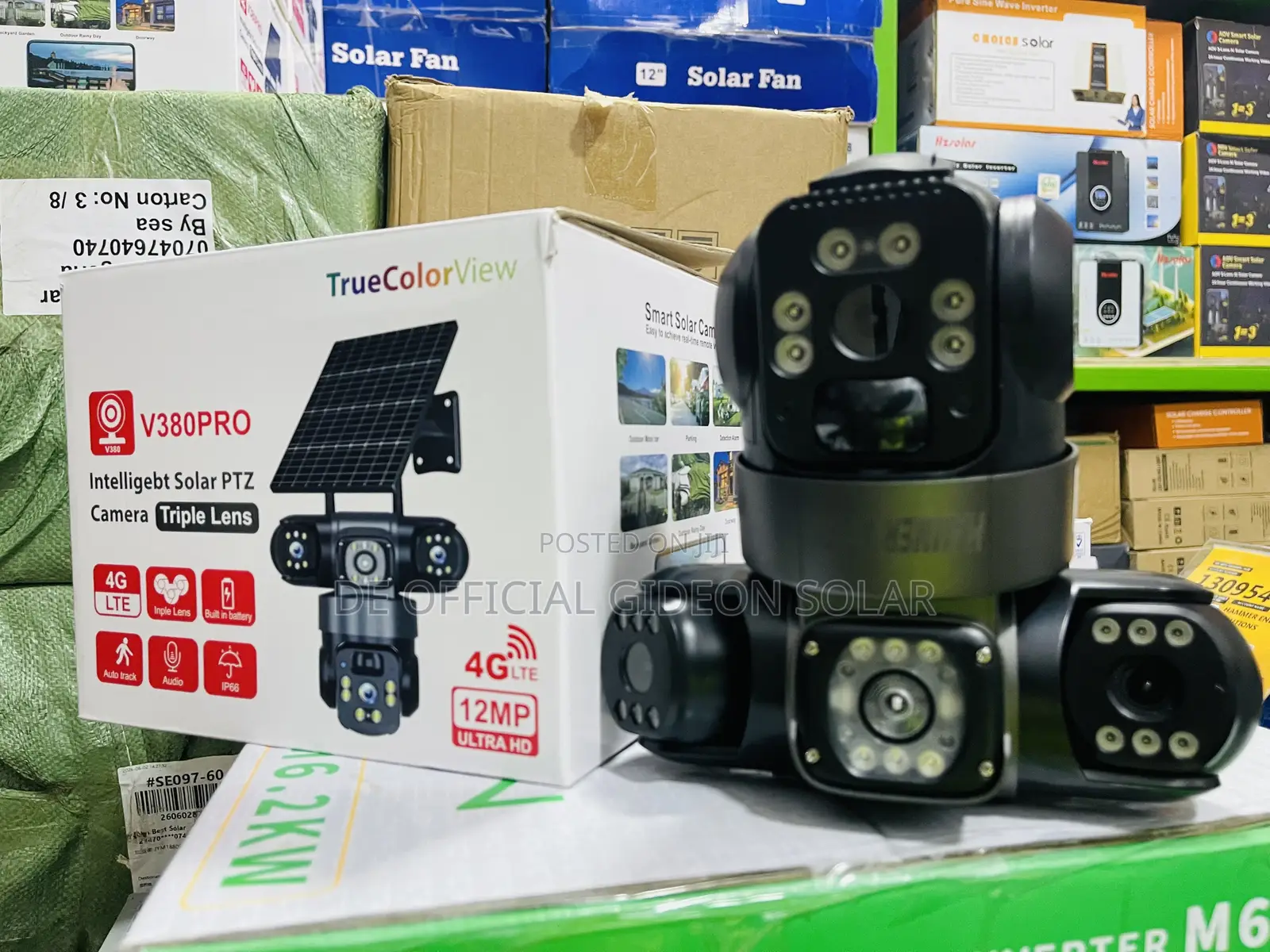 V380 CCTV 12MP Solar Powered Camera