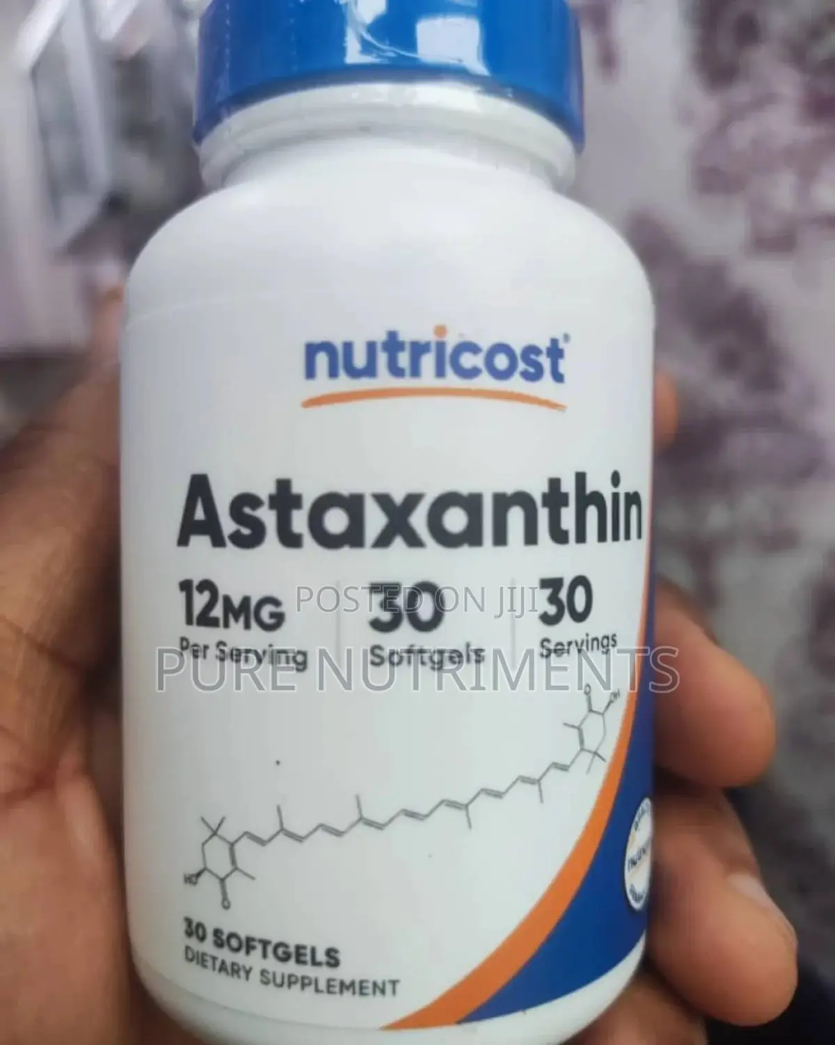 Nutricost Astaxanthin 12mg 30 Softgels Premium Antioxidant Support