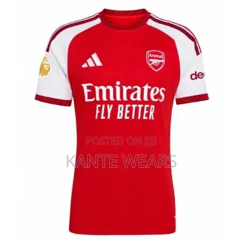 Arsenal 2026/2027 Home Jersey With Gold Premier League Champions Badge
