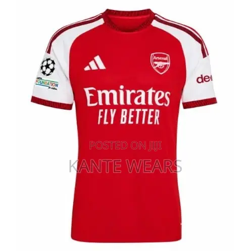 Arsenal 2026/2027 Home Jersey With Champions League Badges