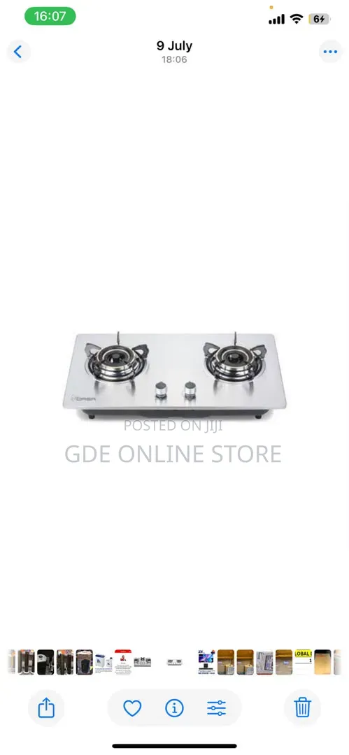 Qasa 2 Burner Gas Cooker Premium