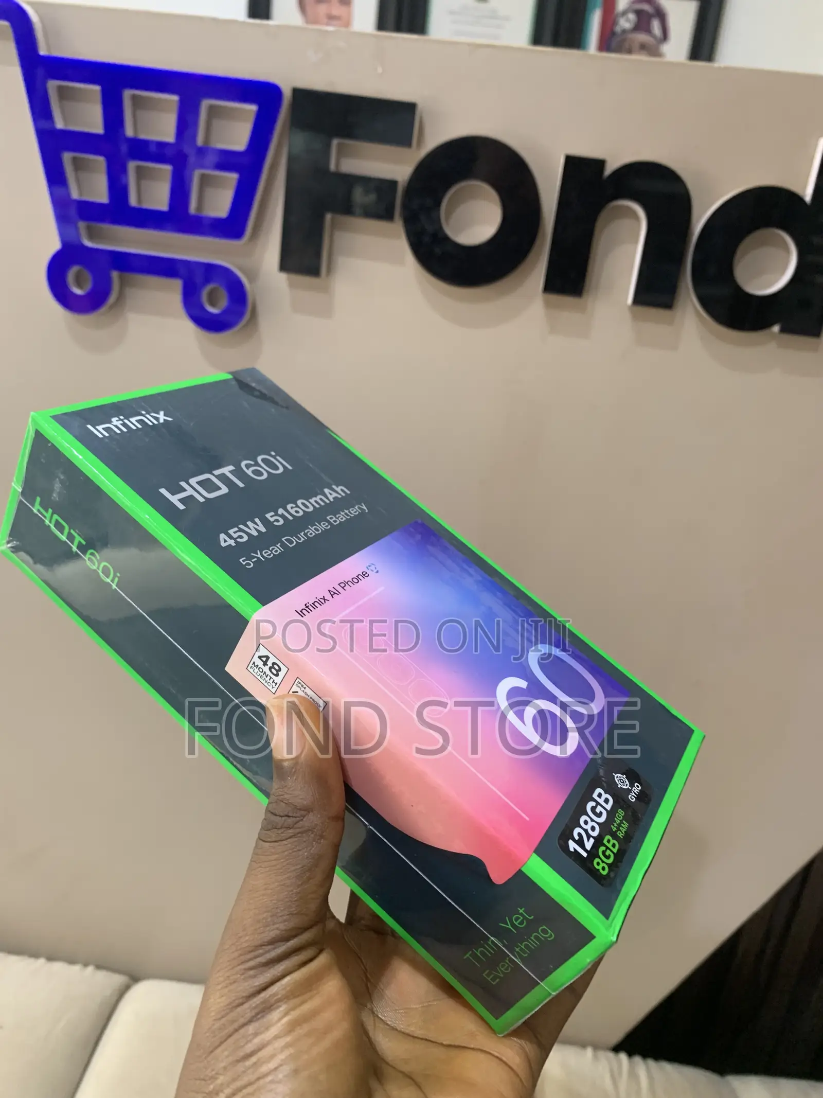 New Infinix Hot 60i 128 GB Black