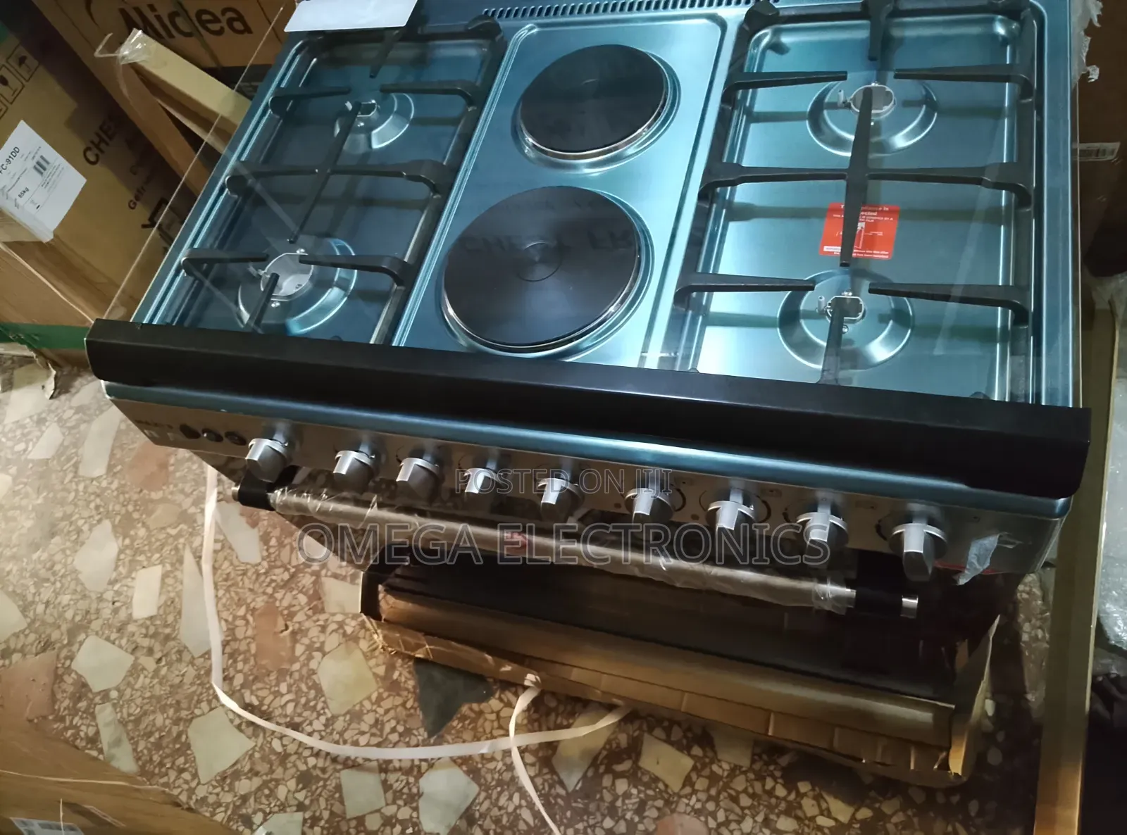 Maxi Gas Cooker 5burner Burner With Electric