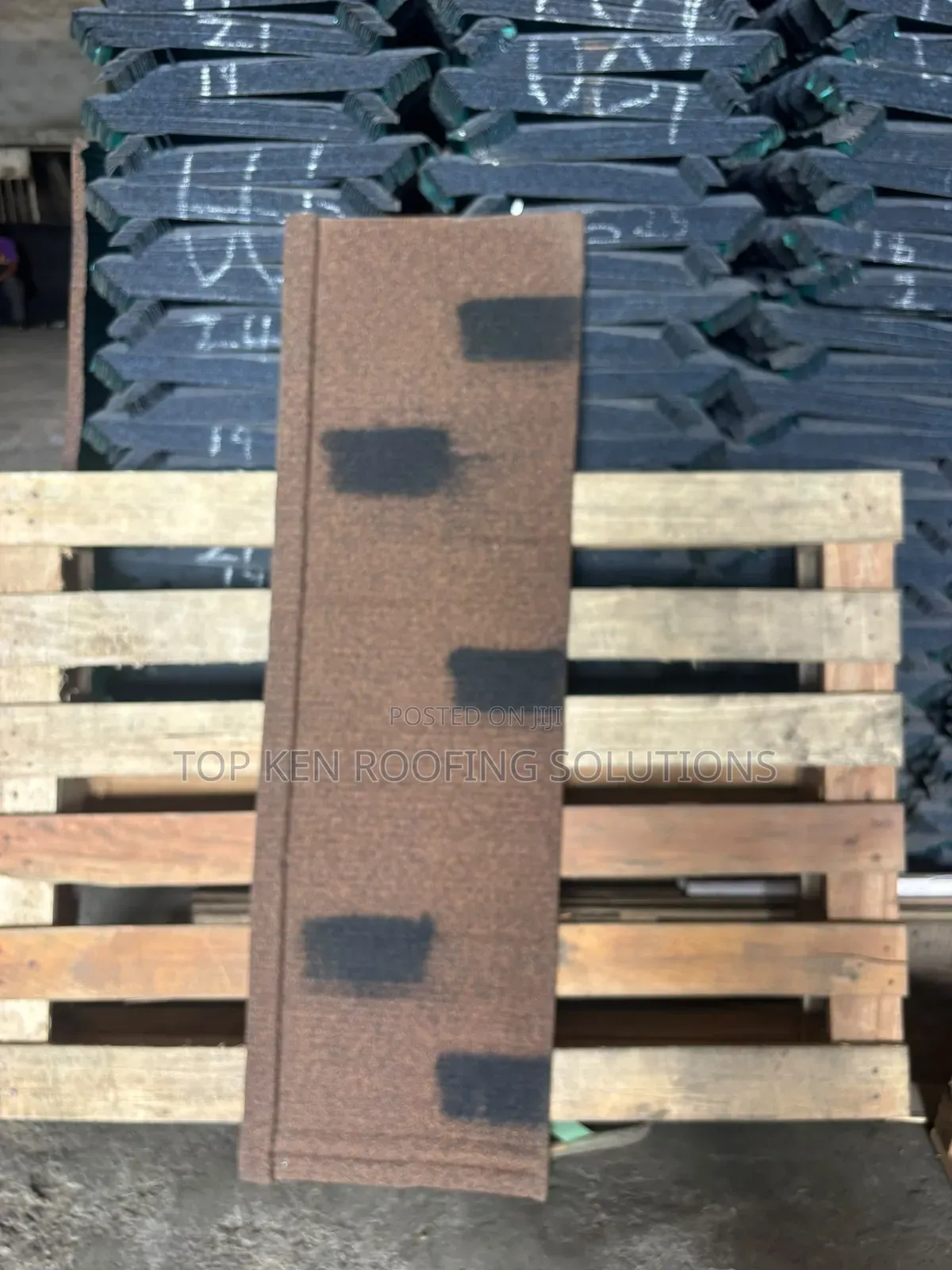 Shingle Design Sheet Brown Patched Black 0.55mm