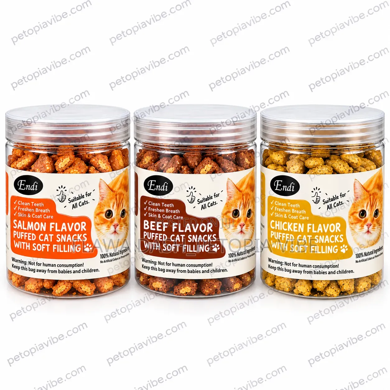Endi Puffed Cat Snacks With Soft Filling