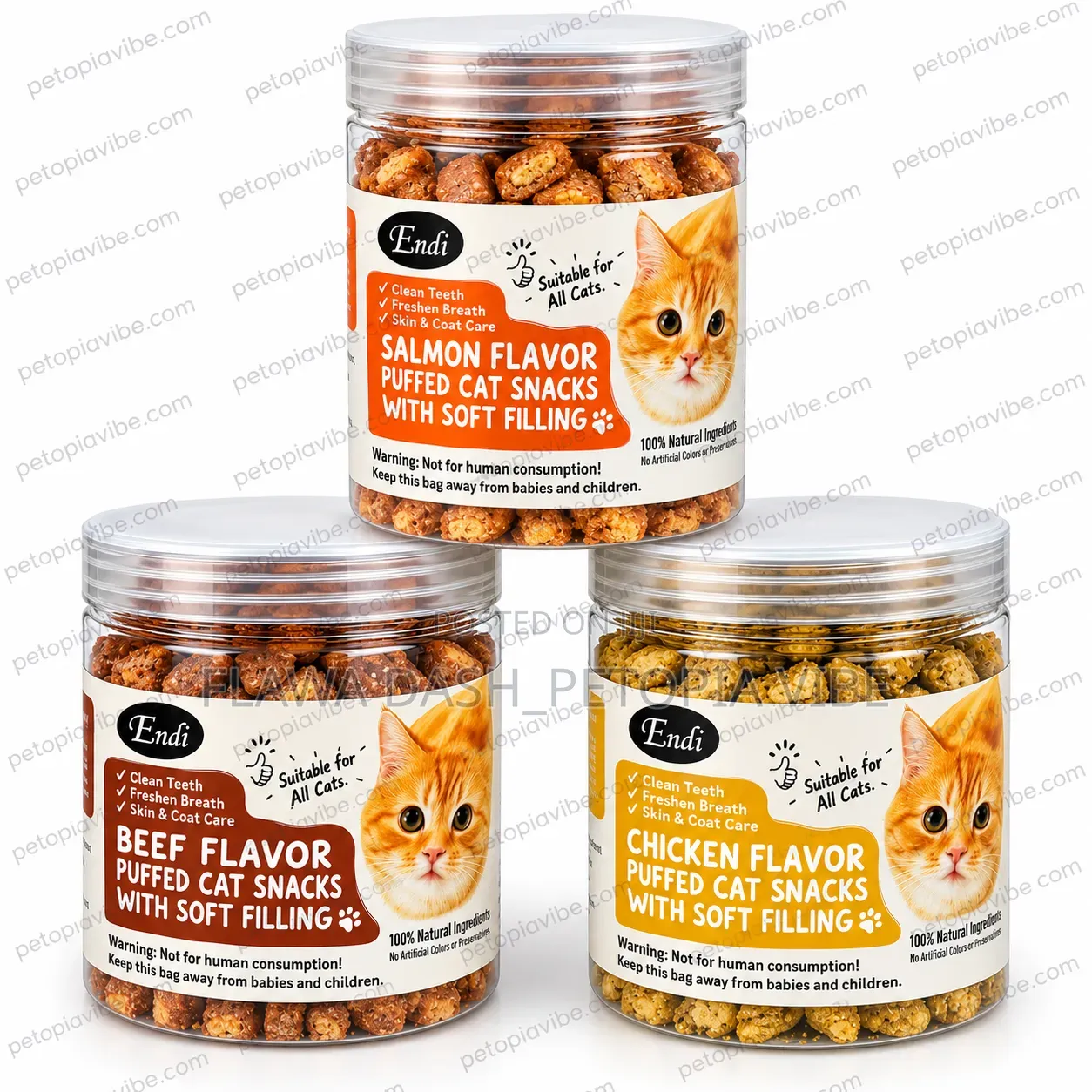 Endi Puffed Cat Snacks With Soft Filling