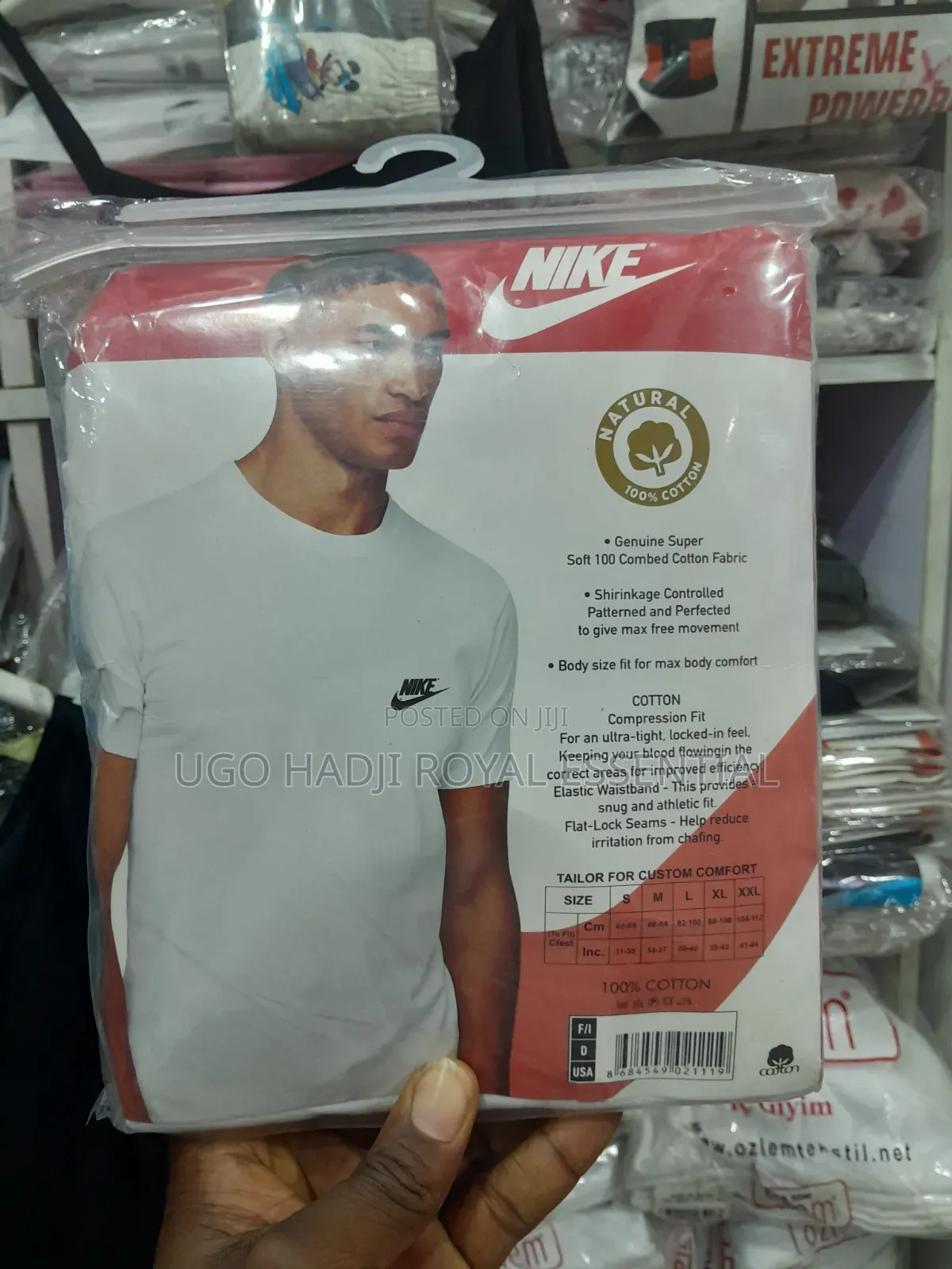Nike Men's 100% Natural Cotton Singlets - 3-in-1 Pack (White)