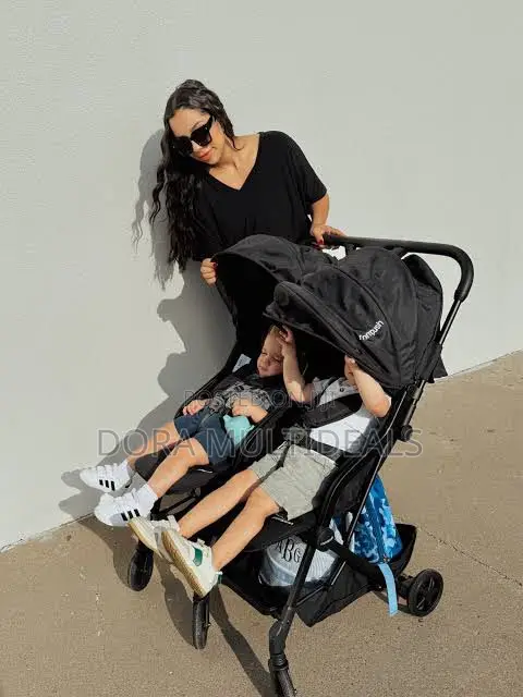 Mompush Lithe Double, Twin Stroller, Lightweight Airline Approved