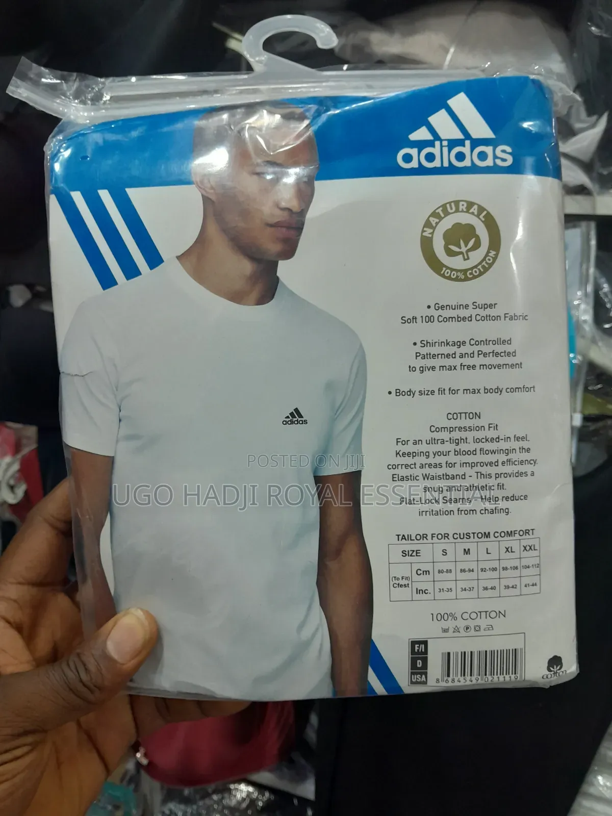 Original Adidas Men's Singlet–Premium 100% CottonInnerwear(3-in-1Pack)