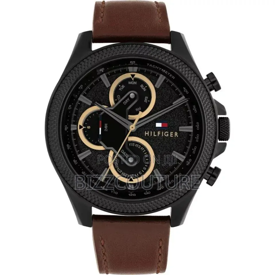 Original Tommy Hilfiger Men's Leather Watch 100% Authentic Guaranteed