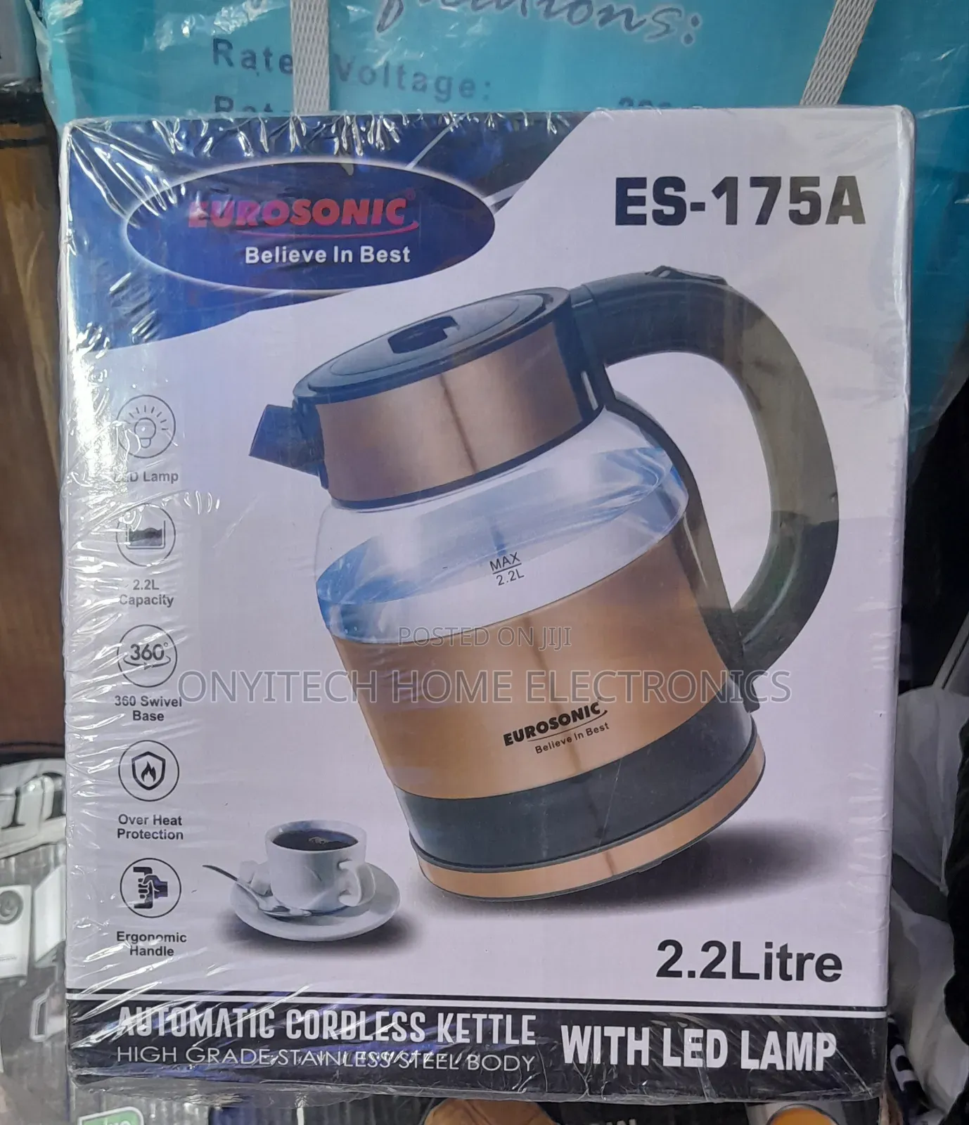 Eurosonic Automatic Cordless Kettle [ES-175A] 2.2L