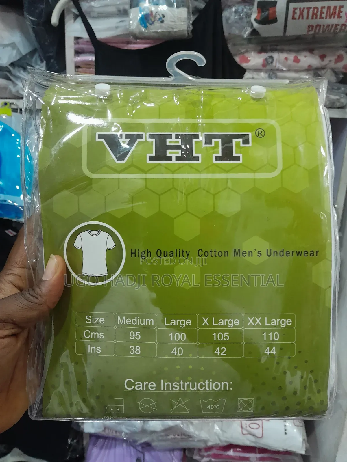 VHT High Quality 3-in-1 Men's White Round Neck Underwear Pack (Size M)