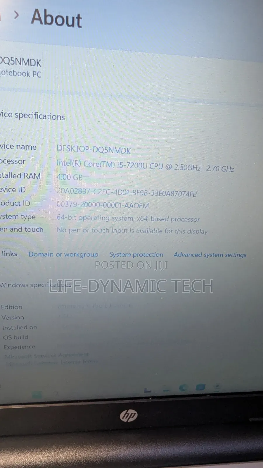 Laptop HP 250 G6 4GB Intel Core i5 SSD 128GB