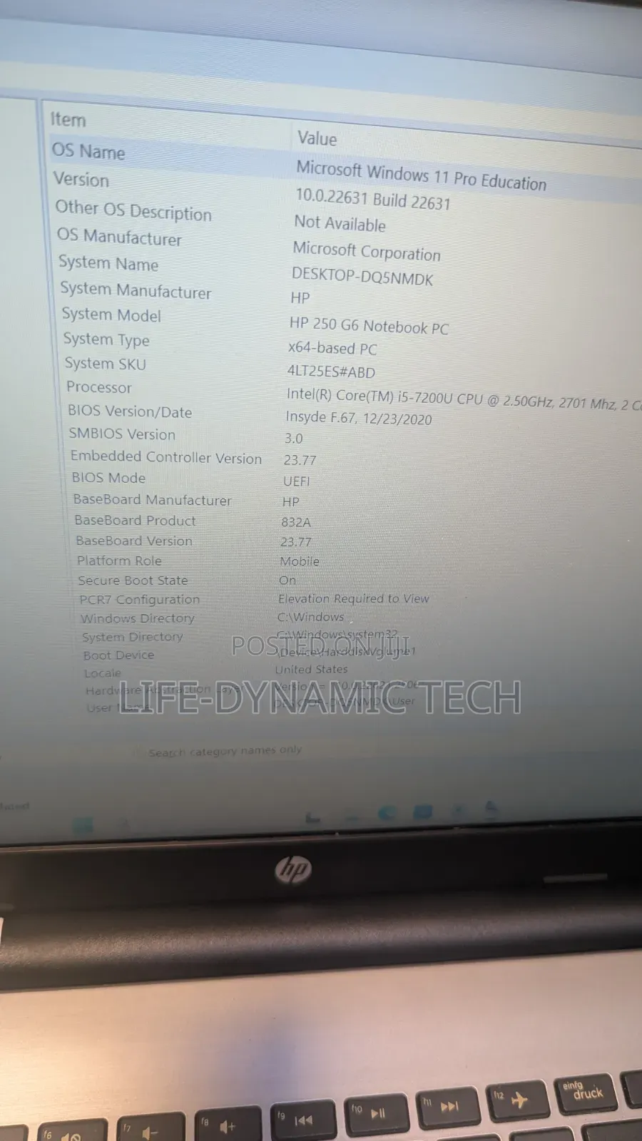 Laptop HP 250 G6 4GB Intel Core i5 SSD 128GB