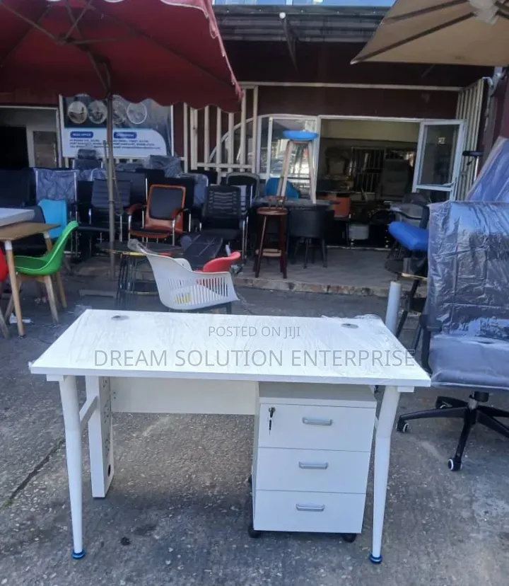Foreign Imported Office 1.2 Meter Table and Movable Drawer