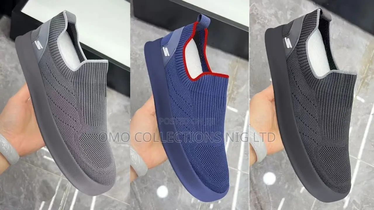 Fully Boxed MT-8 Men’s Slip-on Loafers – Grey, Blue and Black