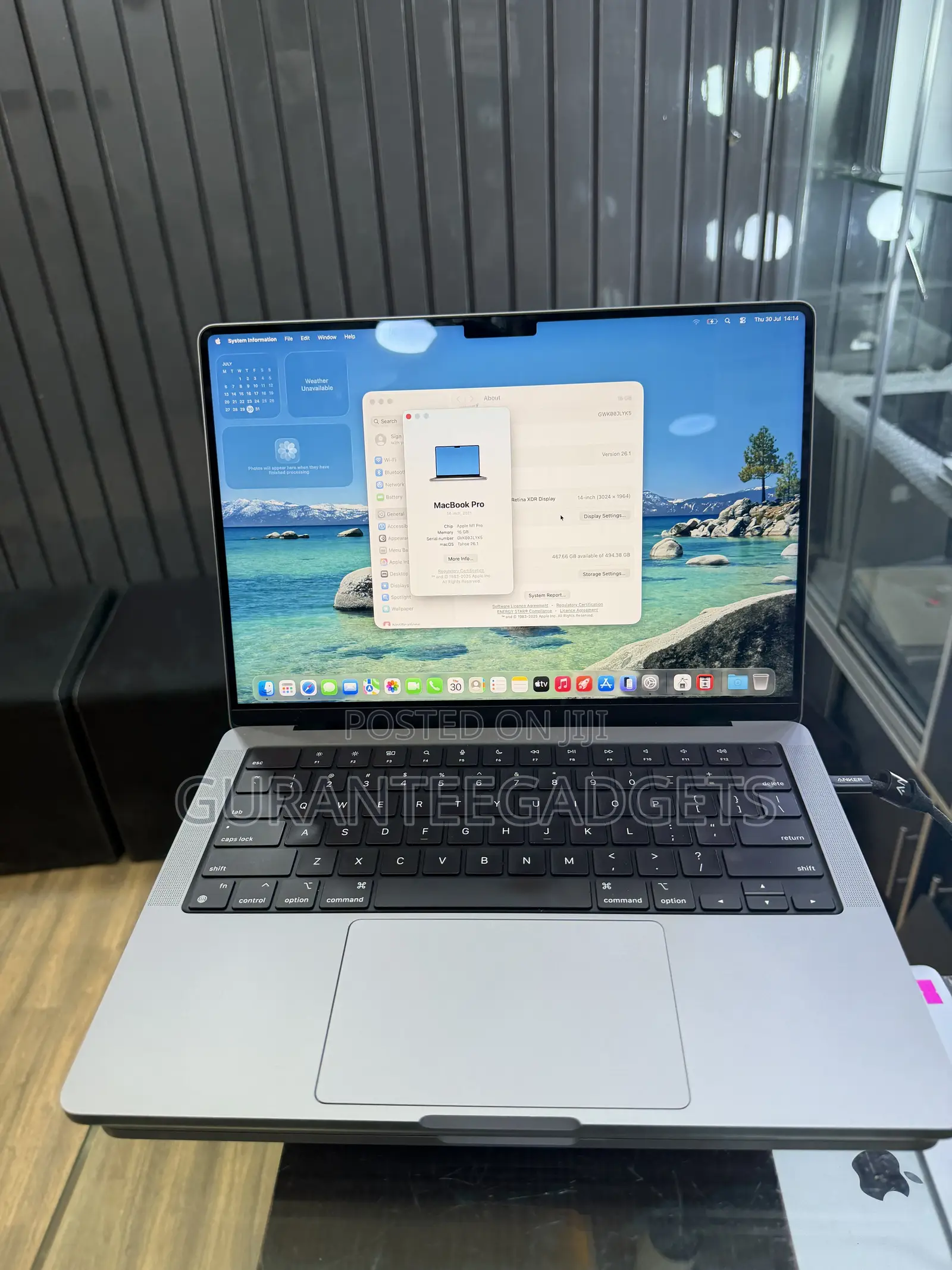 Laptop Apple MacBook Pro 2021 M1 16GB Apple M1 Pro SSD 512GB