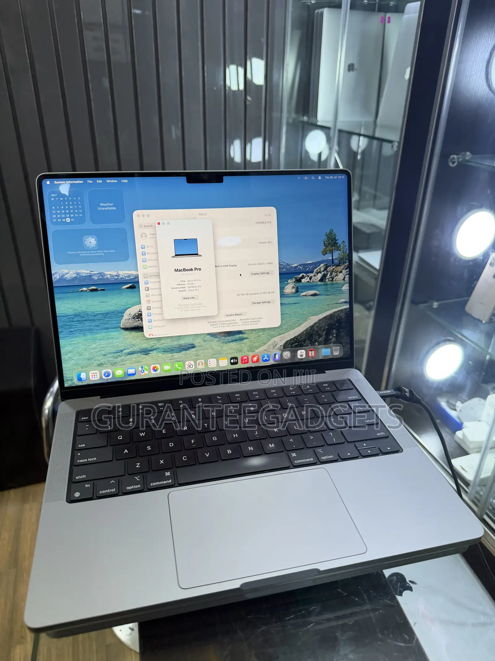 Laptop Apple MacBook Pro 2021 M1 16GB Apple M1 Pro SSD 512GB