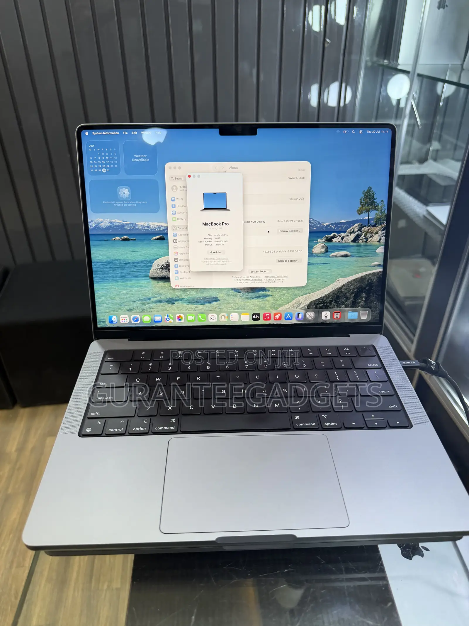 Laptop Apple MacBook Pro 2021 M1 16GB Apple M1 Pro SSD 512GB