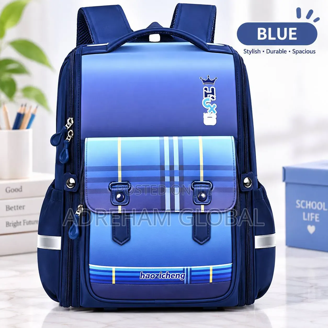 Quality Classy Orthopedic Box Shape School Bag( for Higher Pri Class