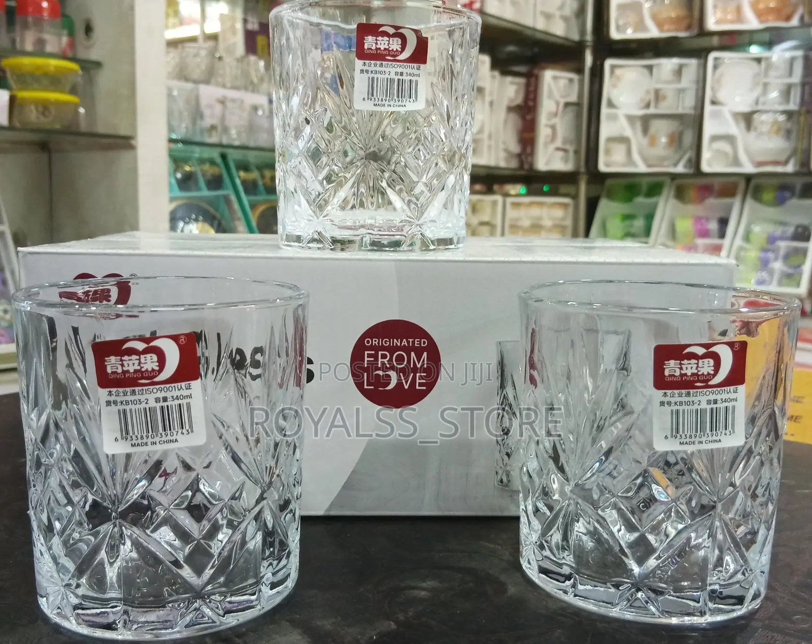 6Pcs 320ml Shot Whiskey Glass