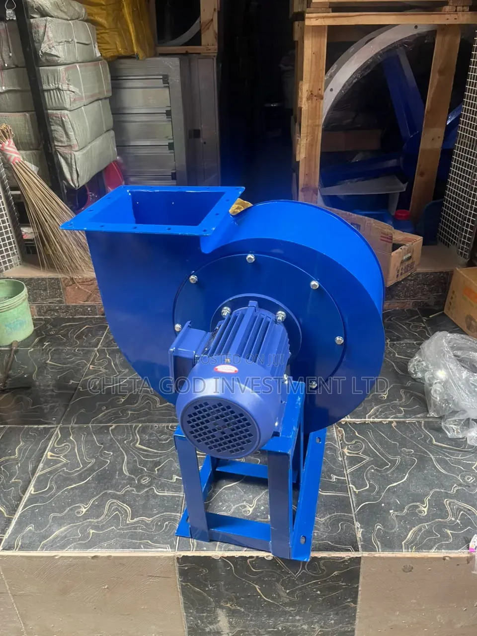 5hp Blue Industrial Centrifugal Blower Fan
