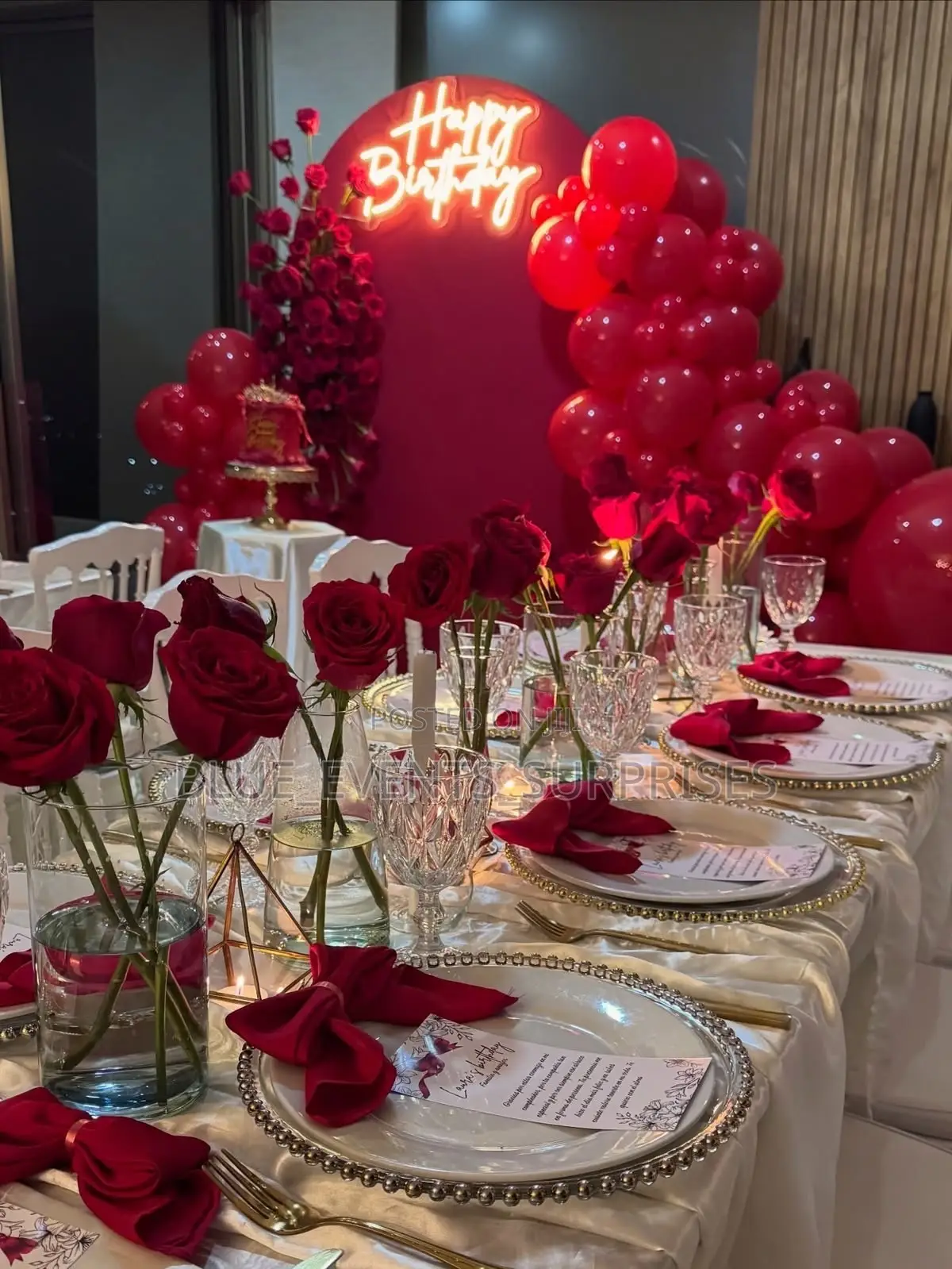 Birthday Balloon Decoration Table Setting