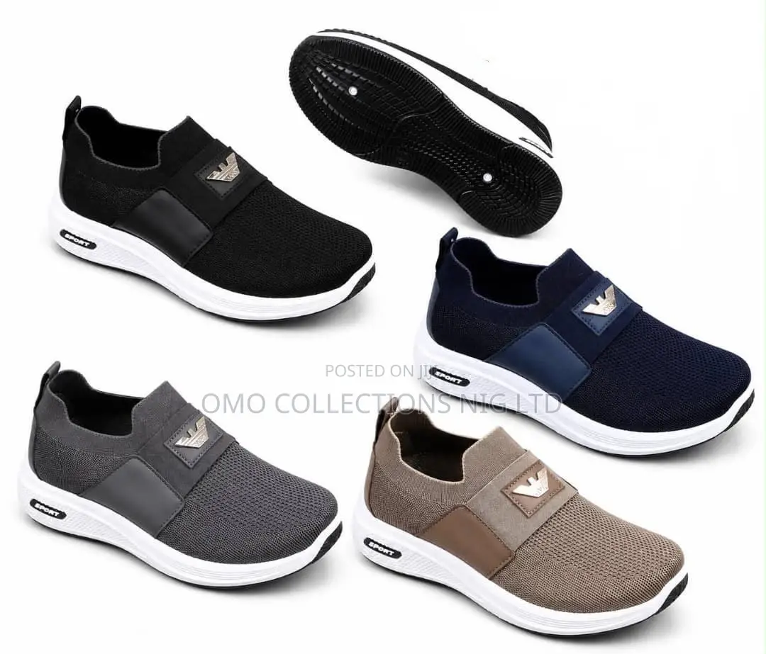Premium Athletic Men’s Slip-on Sneakers – Fully Boxed