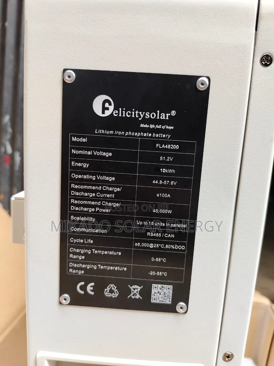 Felicity 5kwh 48v Lithium Ion Battery Available!