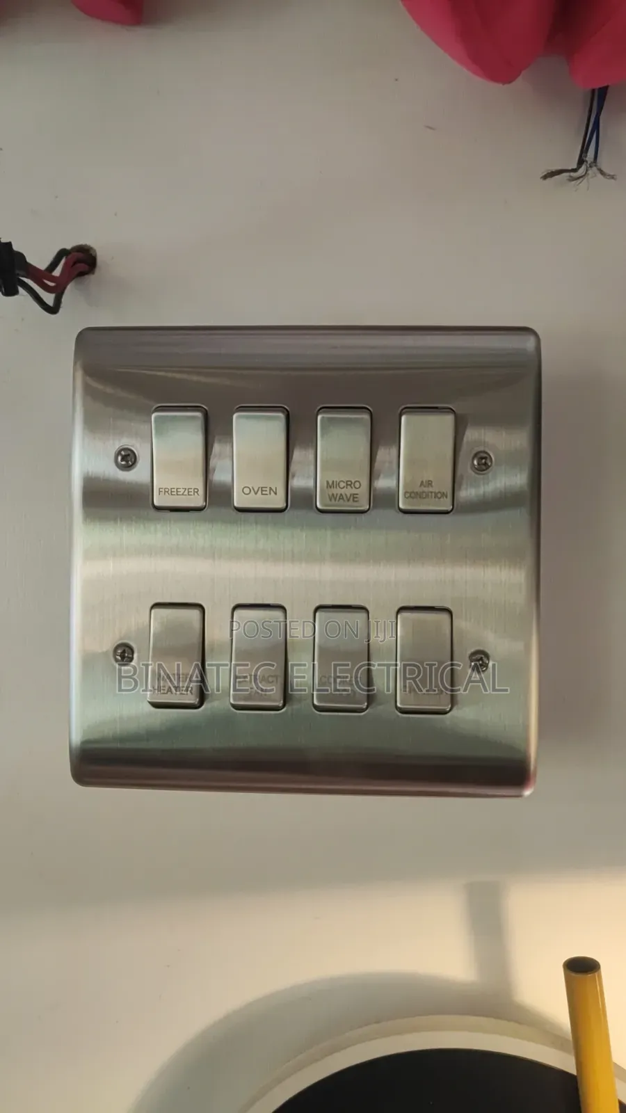 8 Gang Grid Switch| Labeled Control Switches