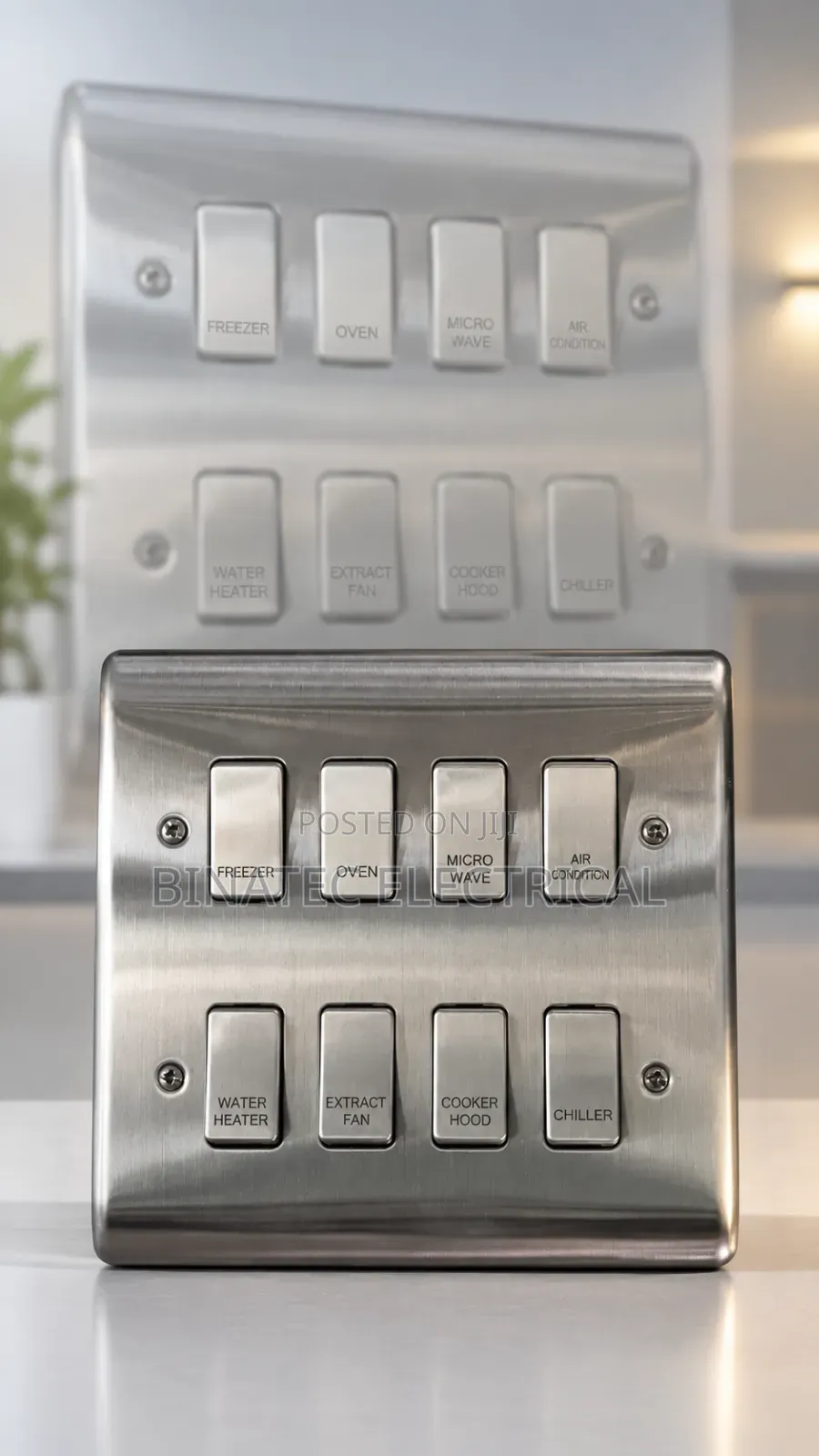 8 Gang Grid Switch| Labeled Control Switches