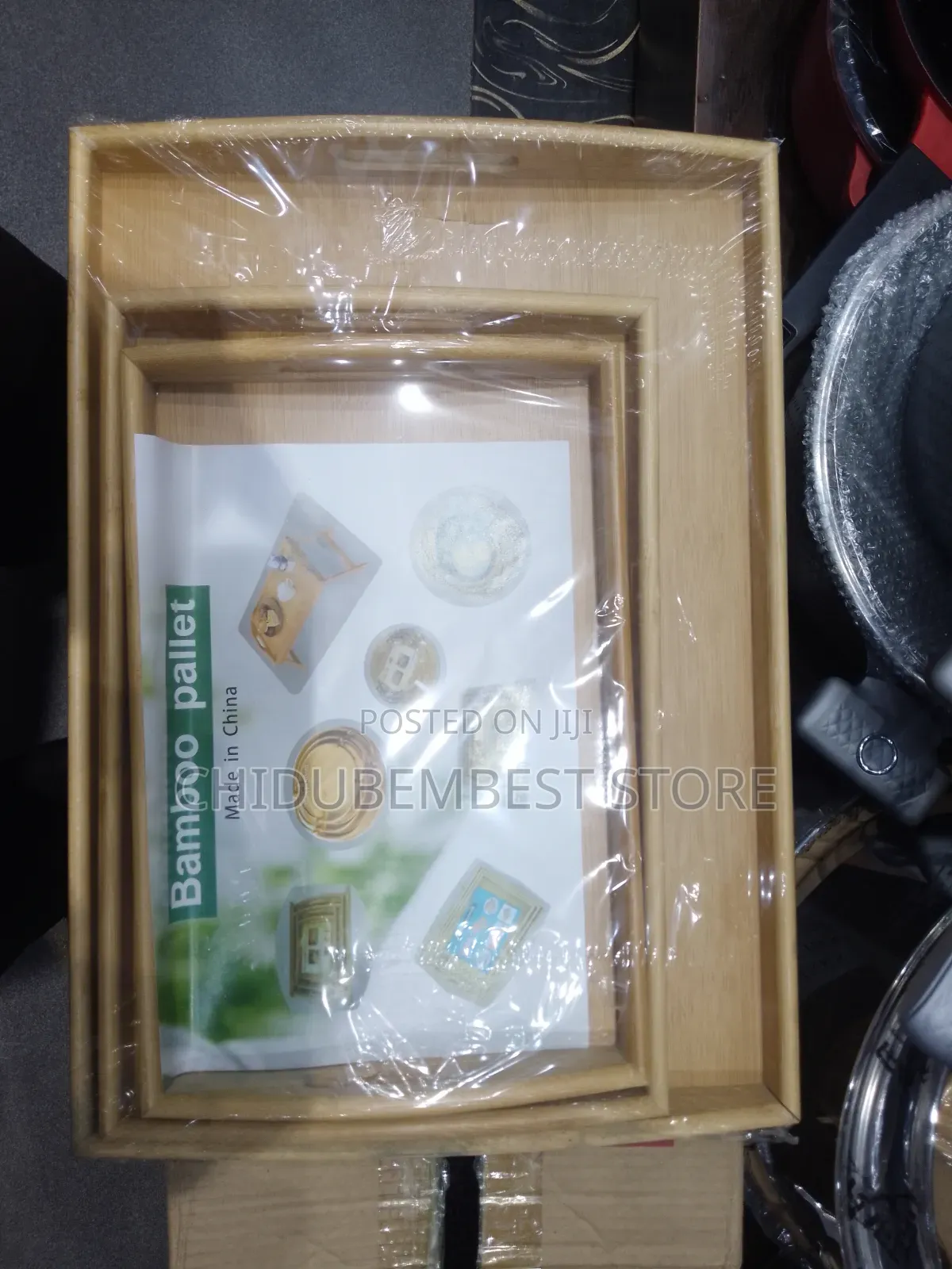 3 in 1 Wooden Square Tray.