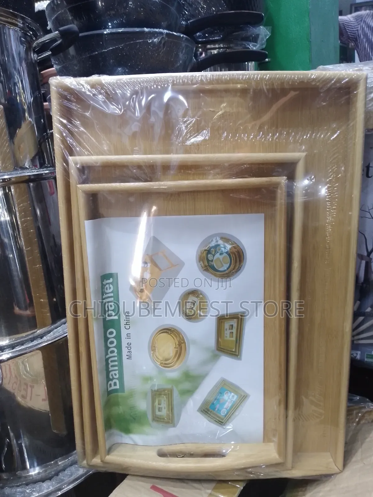 3 in 1 Wooden Square Tray.