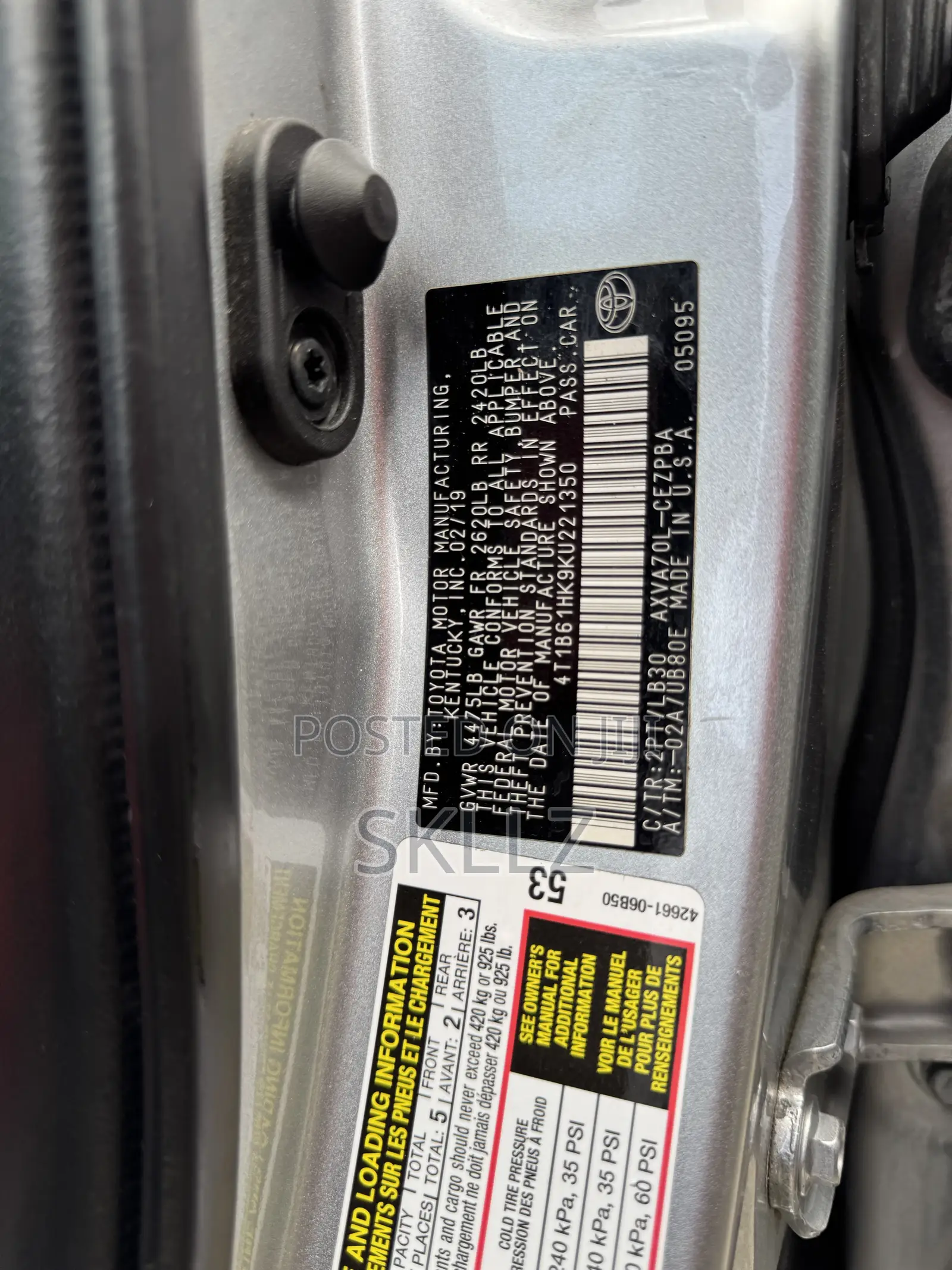 Toyota Camry XSE (2.5L 4cyl 8A) 2019 Silver