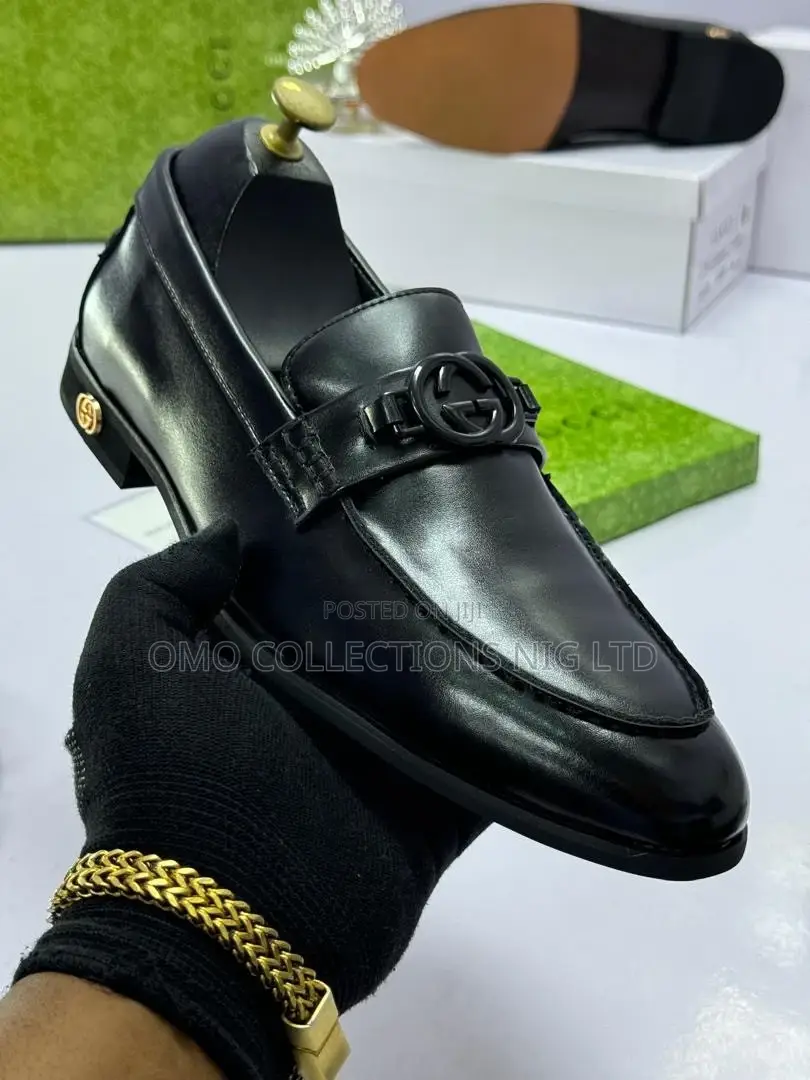 Premium Designer Gucci Men's Black Leather - Fully Boxed