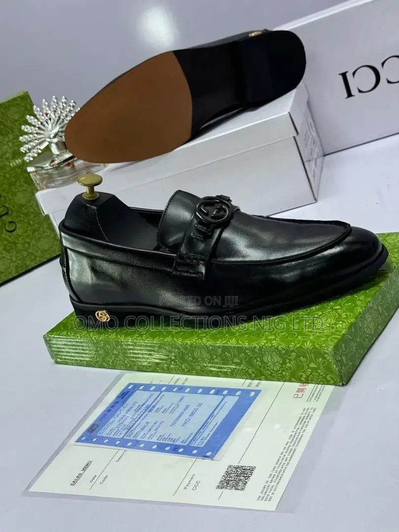 Premium Designer Gucci Men's Black Leather - Fully Boxed