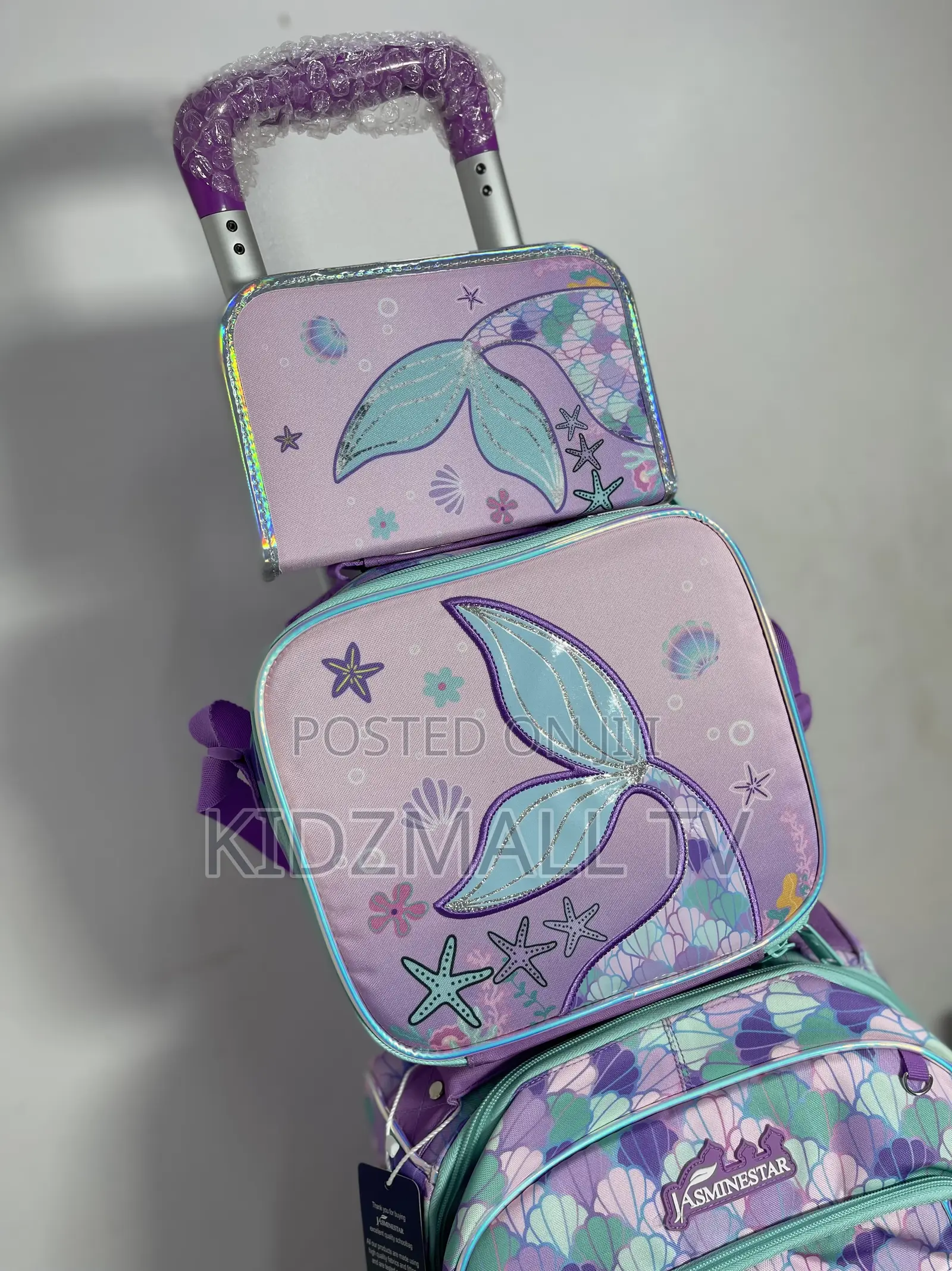 Mermaid 3-Piece School Bag Set for Girls