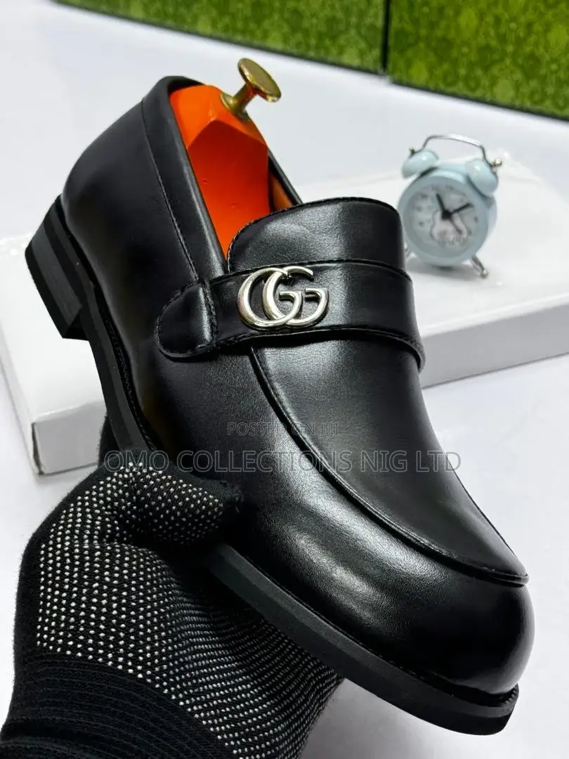Gucci Men’s Black Leather Shoes – Premium, and Stylish | Fully Boxed