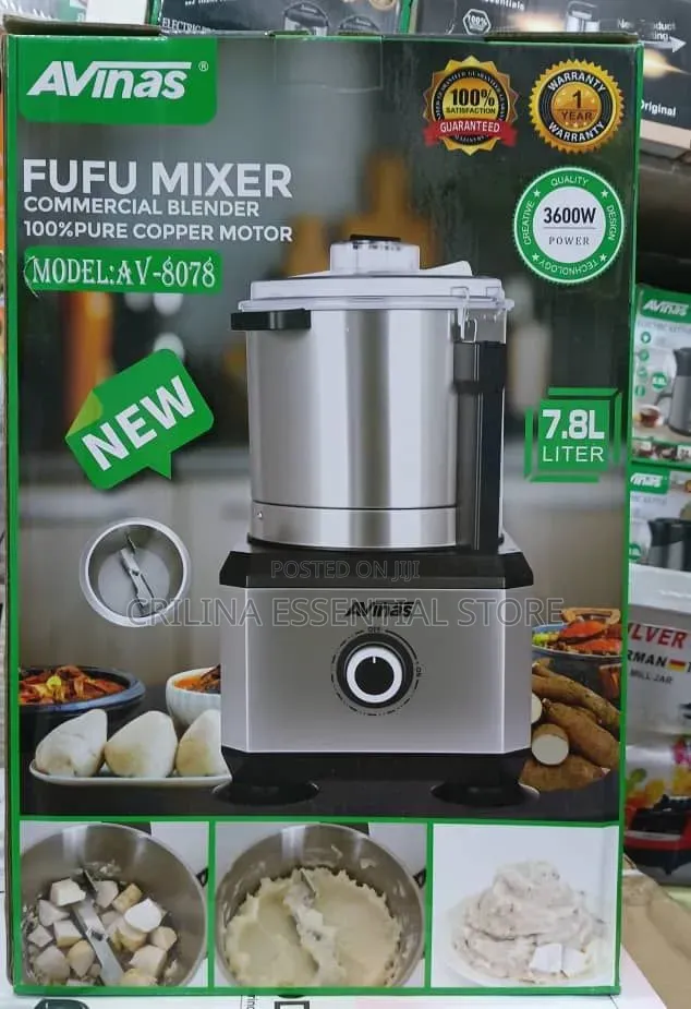 Avinas 3600W 7.8L Heavy Duty Fufu Mixer Pure Copper Motor