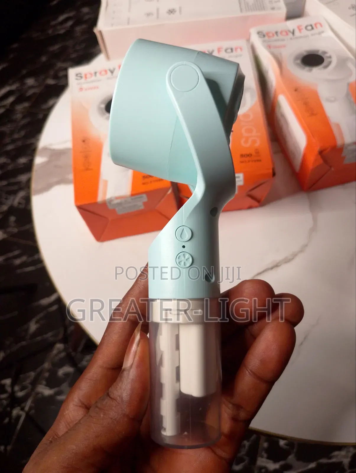 Premium FY099 Rechargeable Spray Fan With Cooling Mist - Brand New