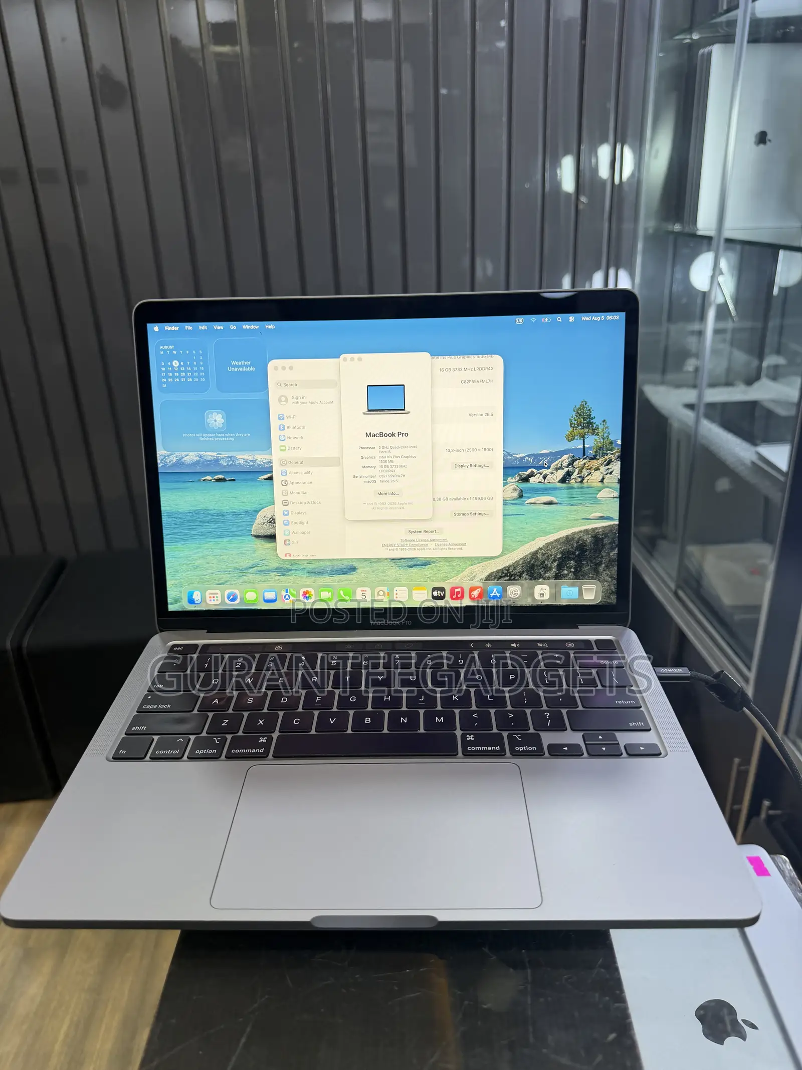 Laptop Apple MacBook Pro 2020 16GB Intel Core i5 SSD 512GB