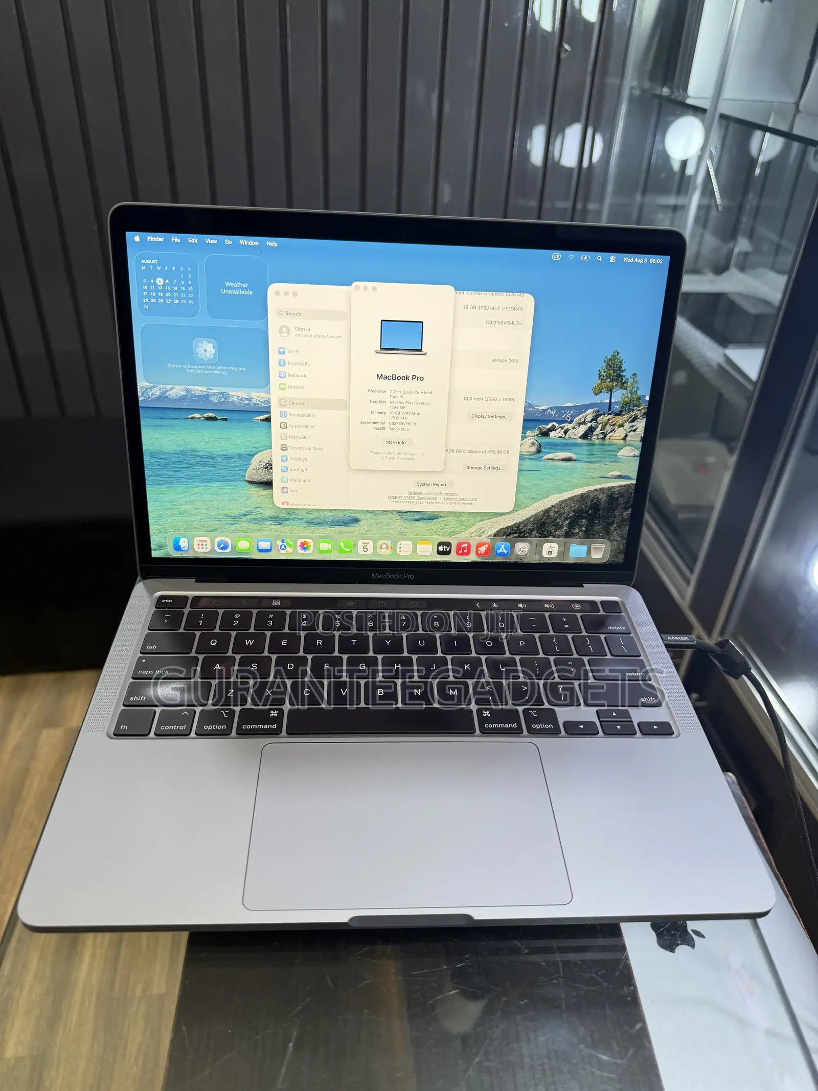 Laptop Apple MacBook Pro 2020 16GB Intel Core i5 SSD 512GB