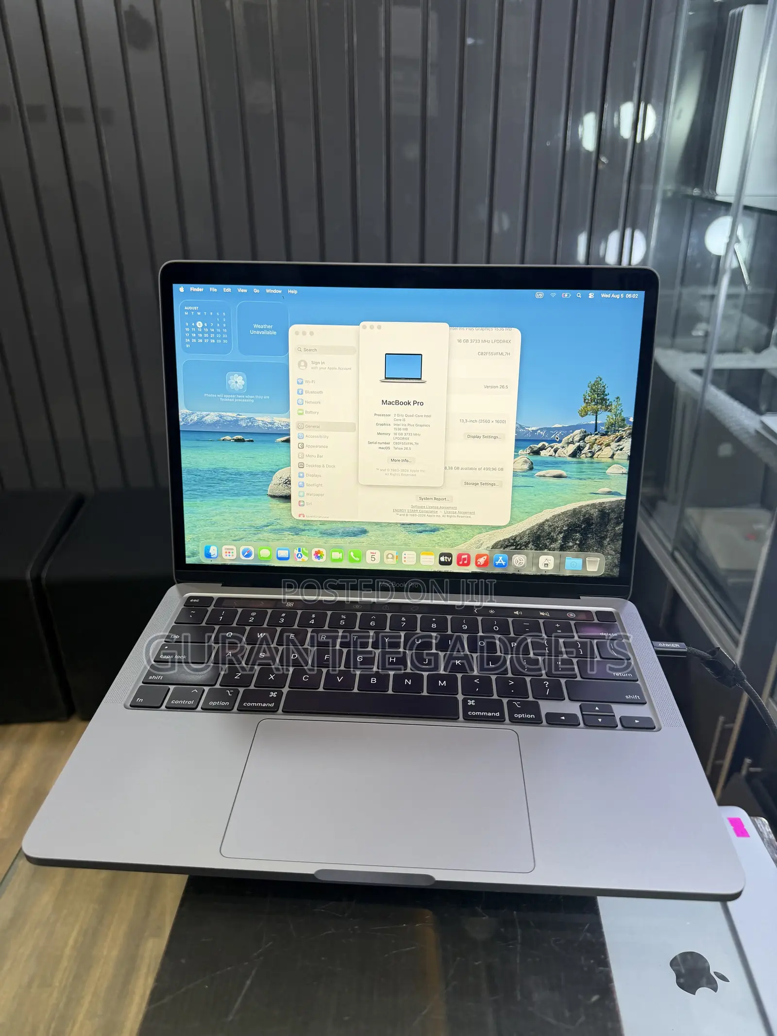 Laptop Apple MacBook Pro 2020 16GB Intel Core i5 SSD 512GB